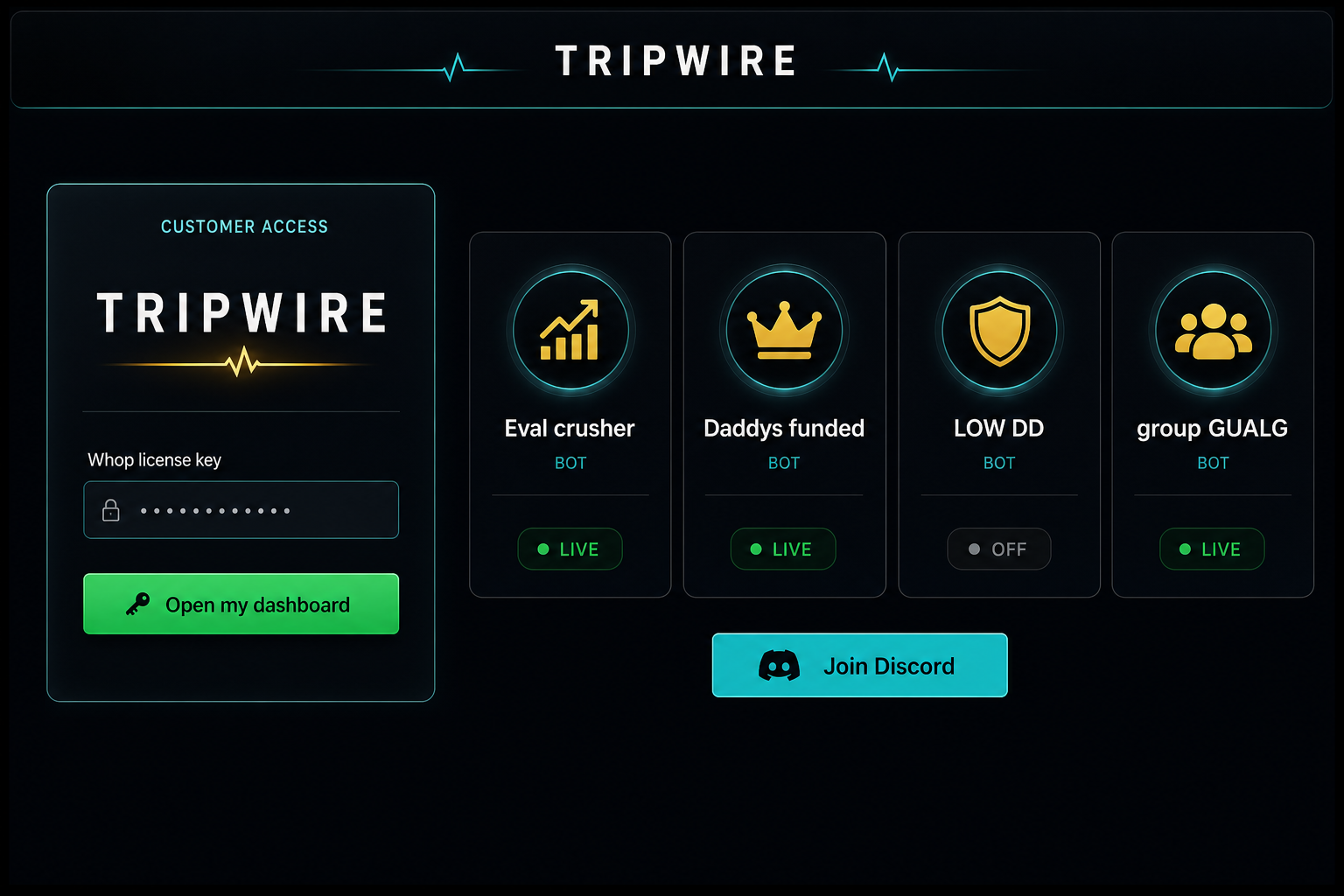Step 1 — invite login and three bots